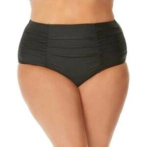 Raisins Curve Samba Solids Costa Shirred Bottom Size 16W